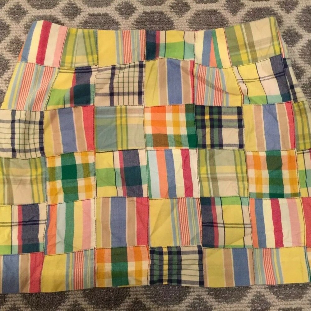 J. Crew preppy madras plaid miniskirt NWT